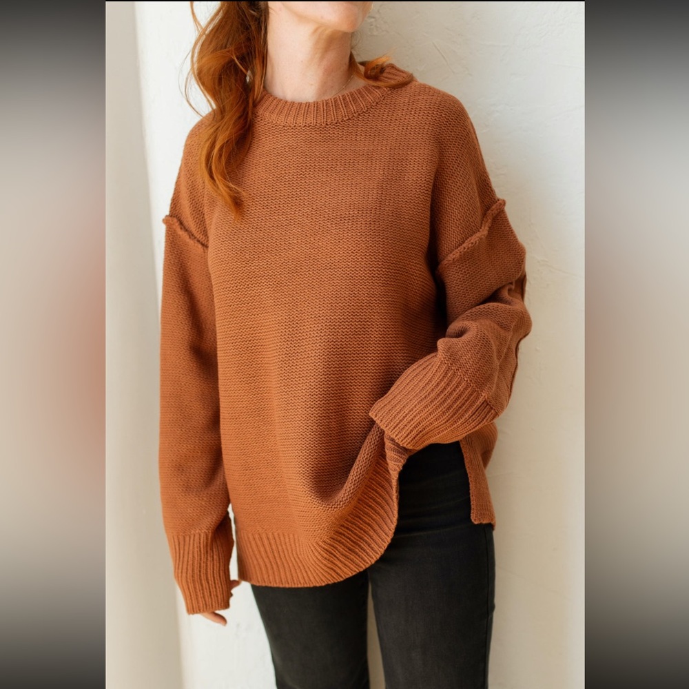 Carly Jean Los Angeles burnt orange Rue sweater